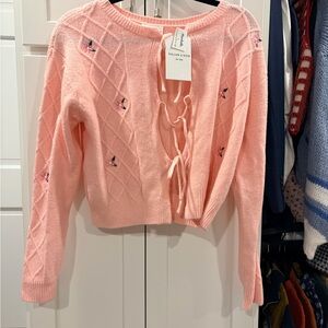 Marshalls Pink Cardigan with Tie Front